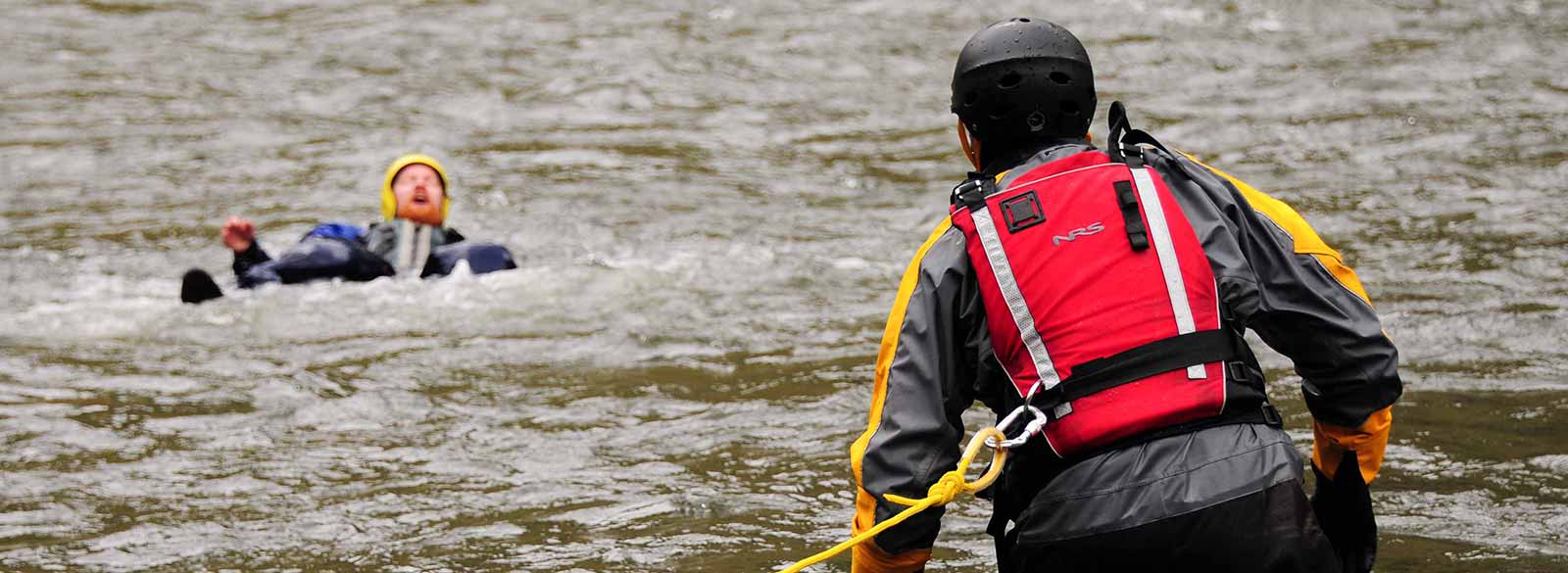 Swiftwater Rescue Training Tethered Rescue Practice